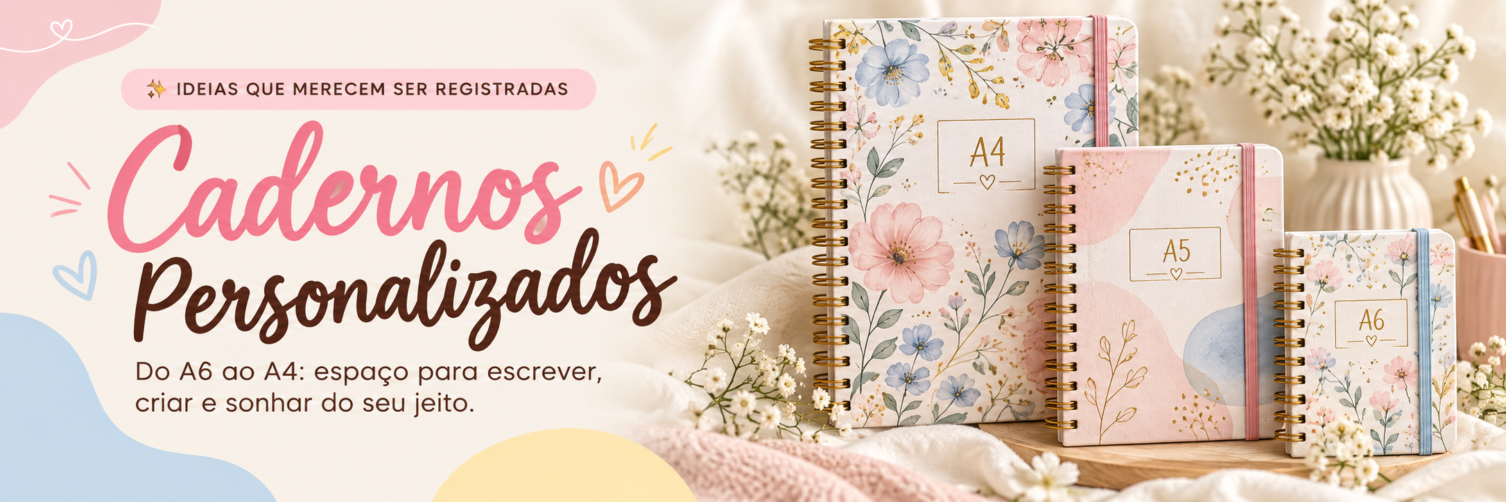 Cadernos Personalizados - Ateliê da Vovó Criativa